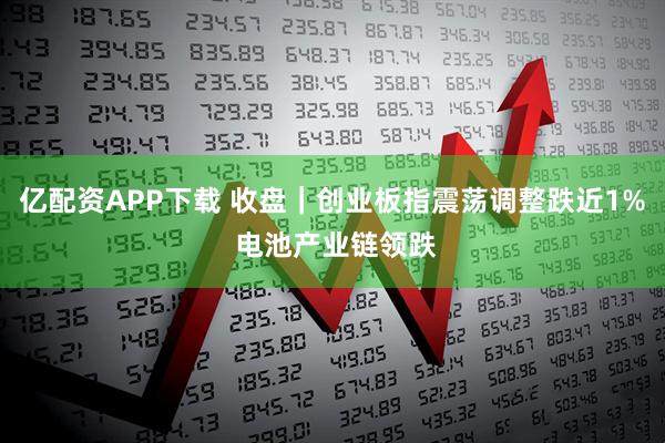 亿配资APP下载 收盘｜创业板指震荡调整跌近1% 电池产业链领跌